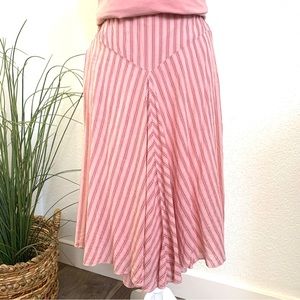 Ella Moss boho pink and red striped long skirt size 4